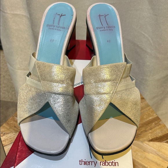 Thierry Rabotin Glitter Heels - Cream and Black - Picture 2 of 5